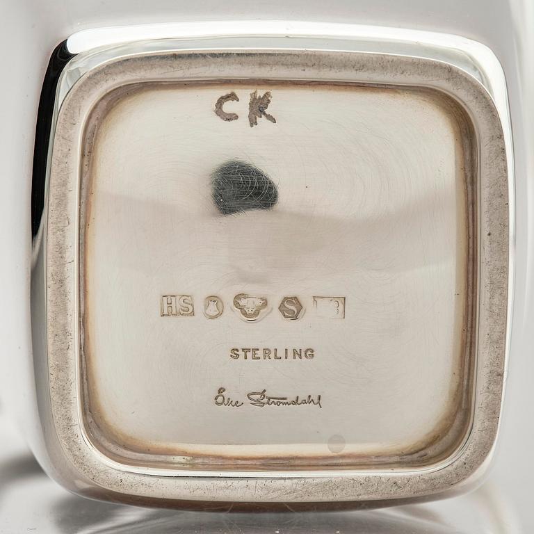 Åke Strömdahl, a sterling silver vase, company Hugo Strömdahl AB, Stockholm 1961.