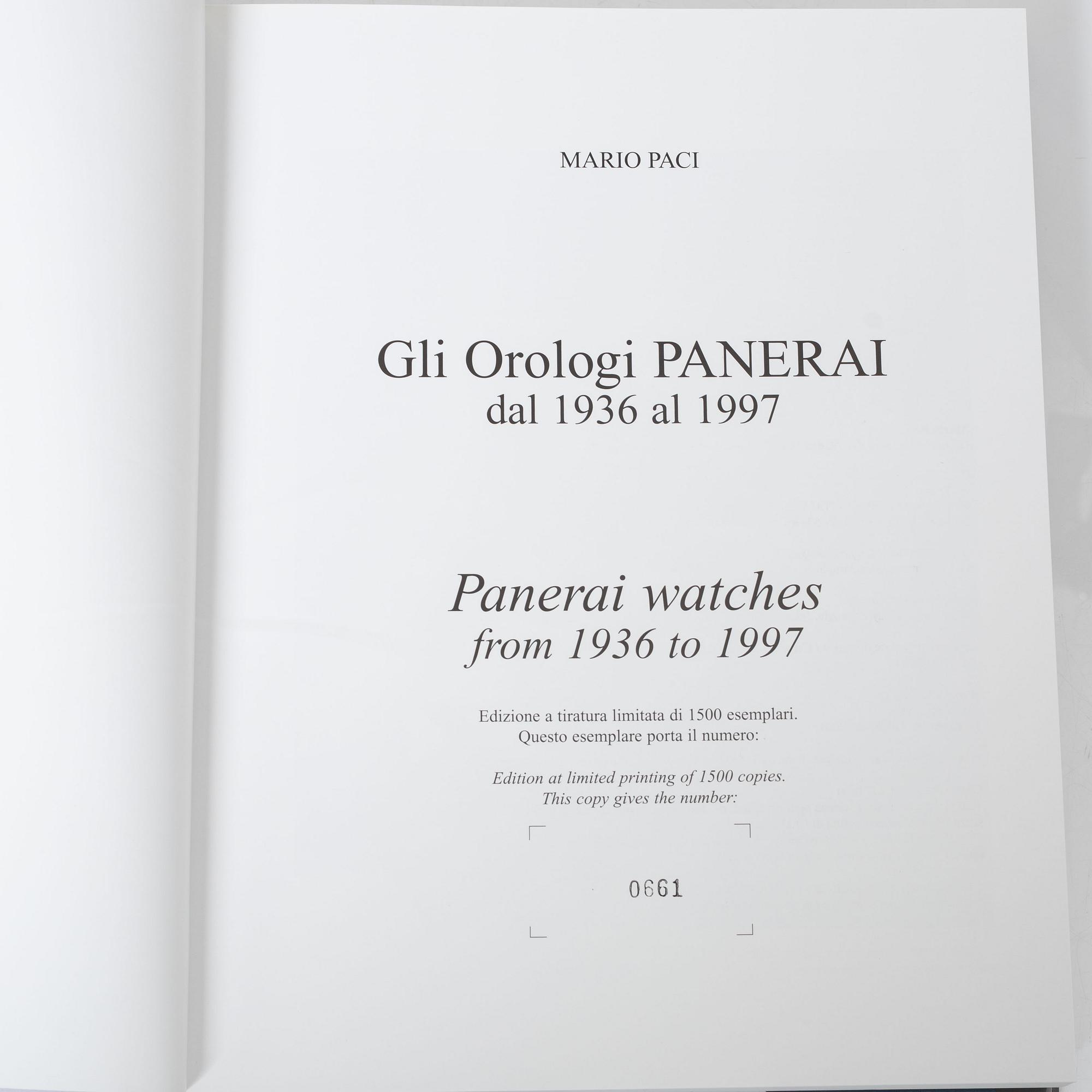 Panerai in Florence, Dino Zei, Panerai Watches from 1936 to 1997, Mario Paci.