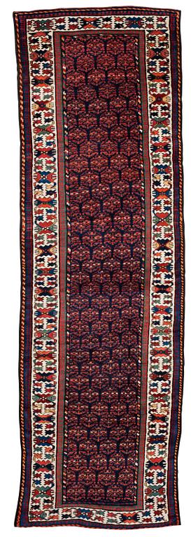 SEMI-ANTIQUE KURDISH RUNNER, probably. 326 x 102 cm.