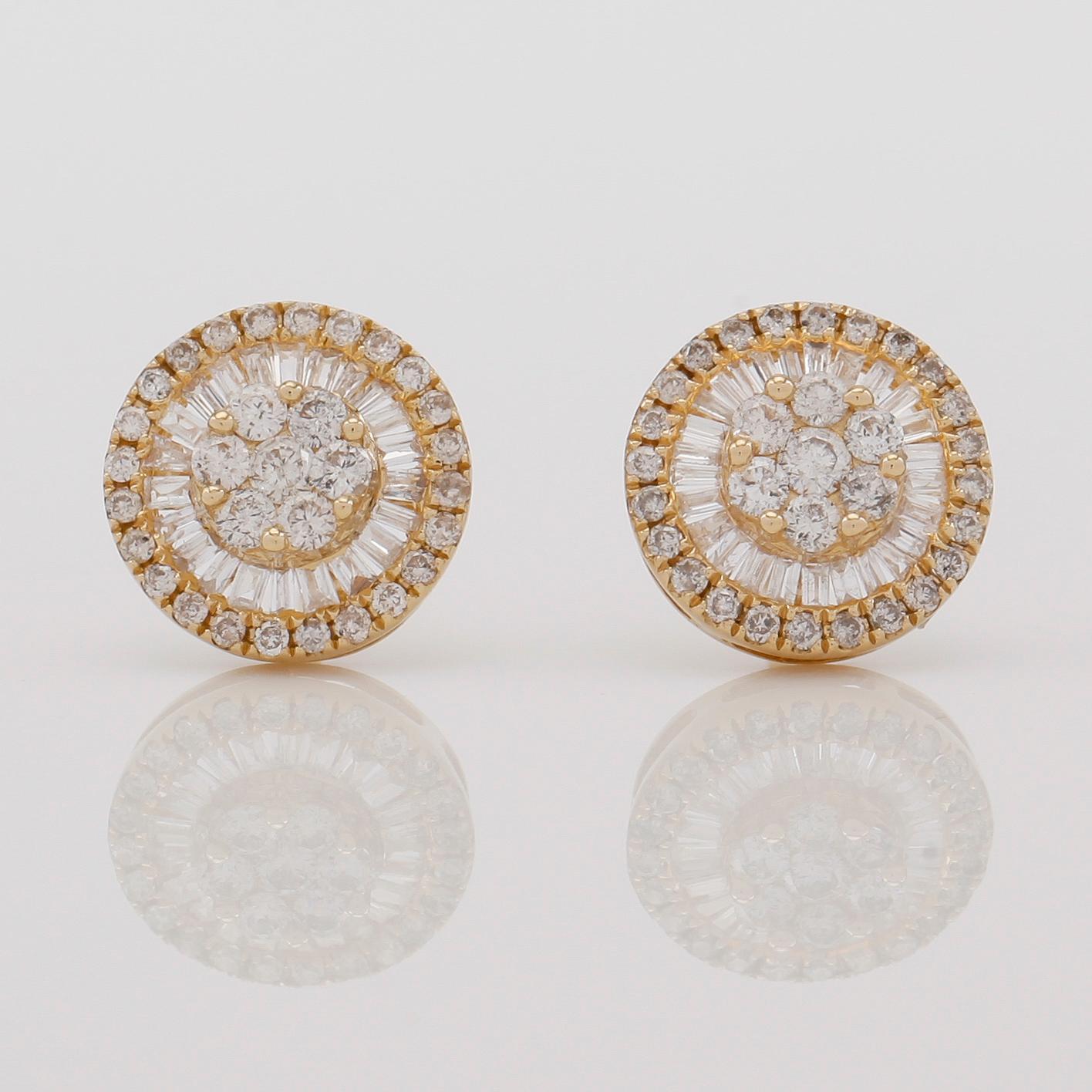 ÖRHÄNGEN, 1 par, 18K guld och diamanter tot ca 0.86 ct.