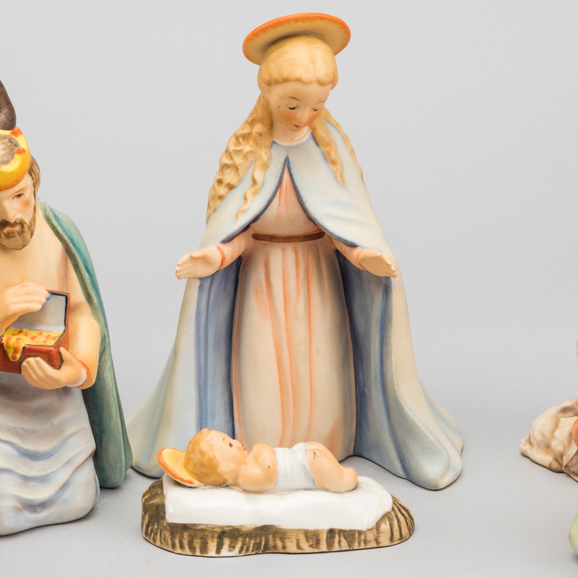 KRUBBFIGURER, 10 st, porslin, MJ Hummel, Goebel, 1900-talets mitt/andra hälft.