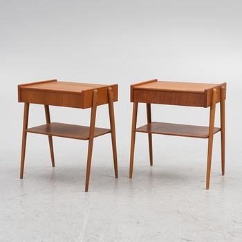 Bedside tables, a pair, Carlström & Co. Möbelfabrik, 20th century.