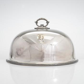 A plate food dome cover, England 20th century.