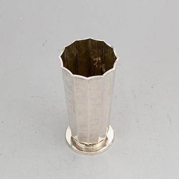 A silver Borgila vase.