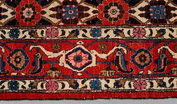 A rug, semi-antique/old, Veramin, ca 213 x 146 cm.