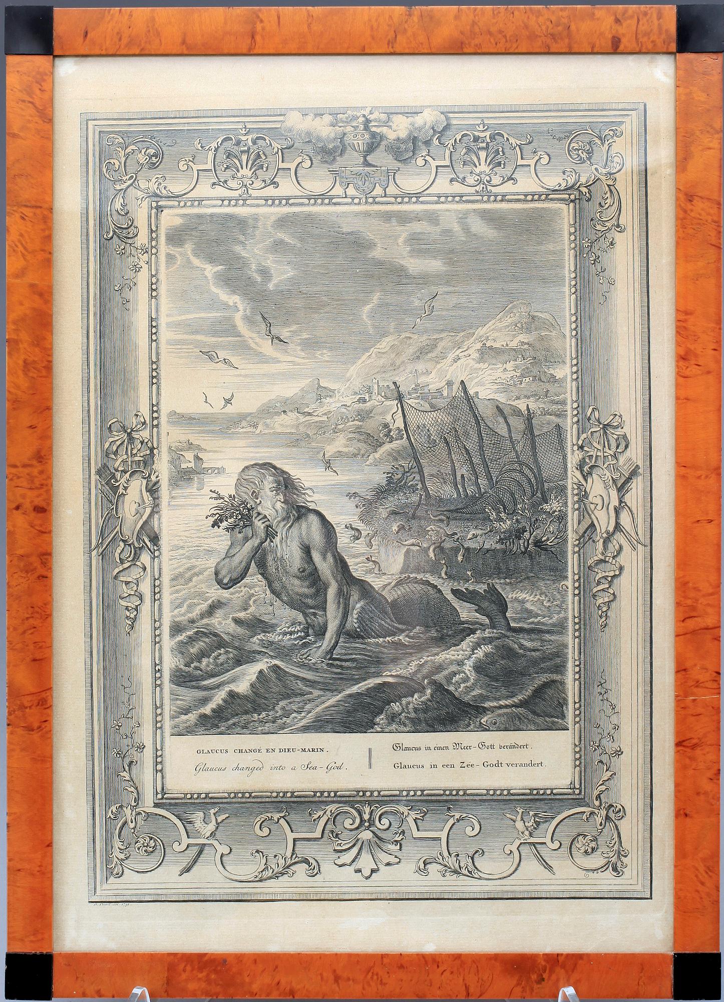 BERNARD PICART, 10st, gravyrer, ur boken  “The Temple of Muses", 1700-talets mitt.