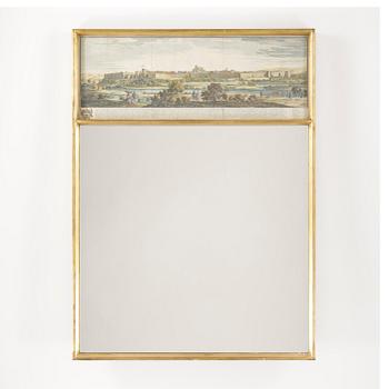 SPEGEL MED GRAVYR, 1900-tal respektive 1700-tal.