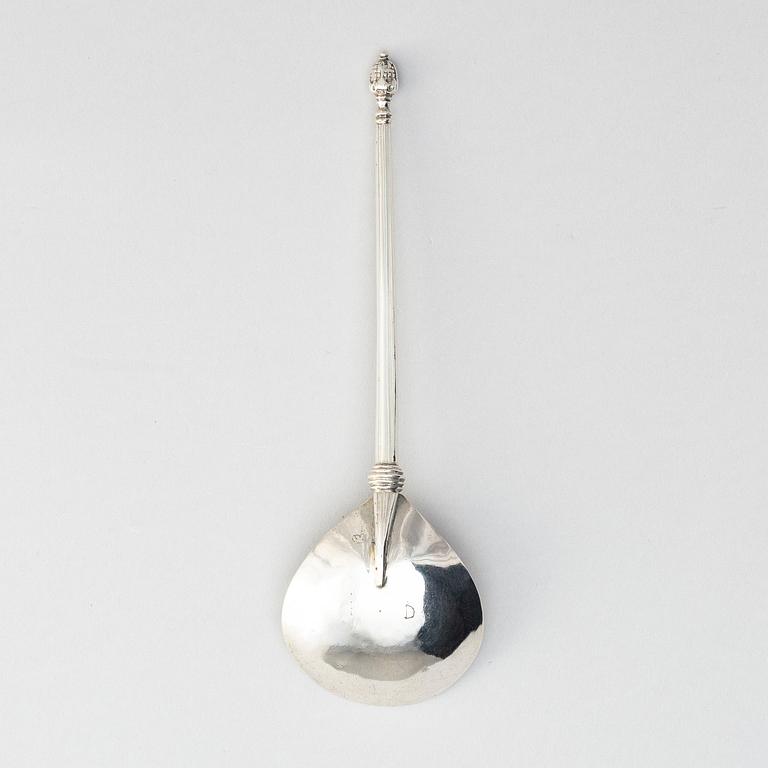A 17th century Baroque silver spoon, unidentified mark, Scandinavia.
