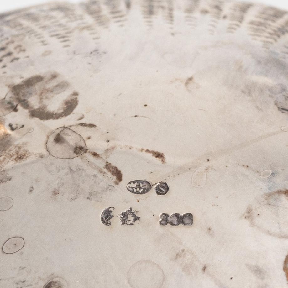 Servisdelar, 4 st, silver, bl.a. MEMA Lidköping, 1976.