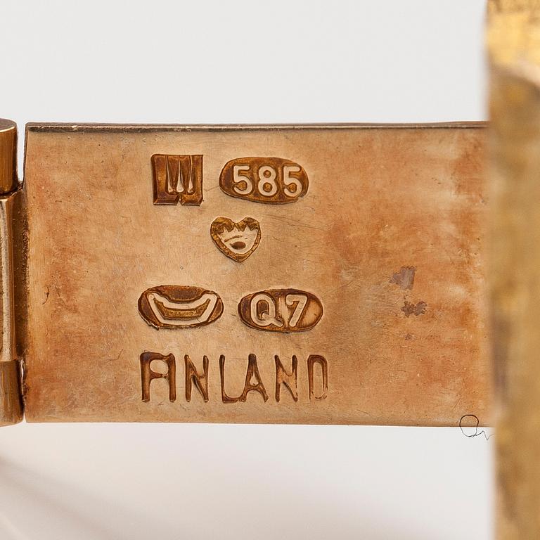 BJÖRN WECKSTRÖM, A pair of 14K gold cufflinks "Elephants". Lapponia 1969.