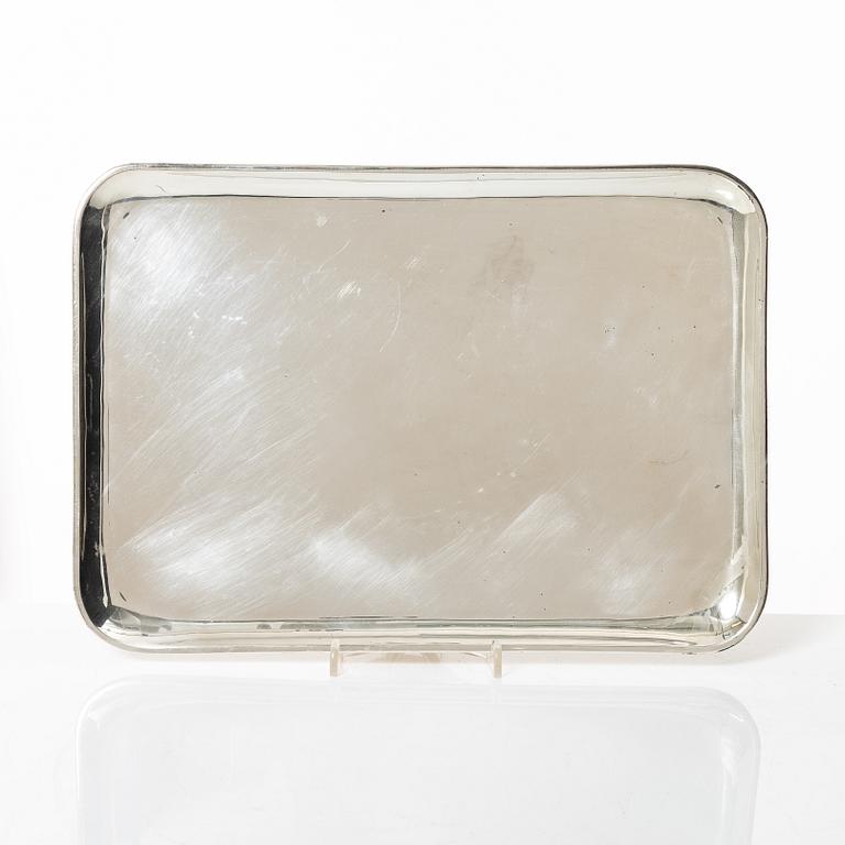 Bricka, sterlingsilver, Mexiko, 1900-talets första hälft.