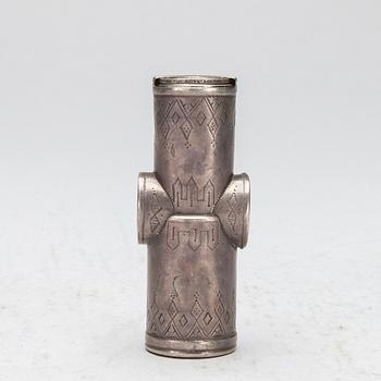 MYNTHÅLLARE, silver, otydliga stämplar, Ryssland möjligen tidigt 1900-tal. Vikt ca 35,7 g.