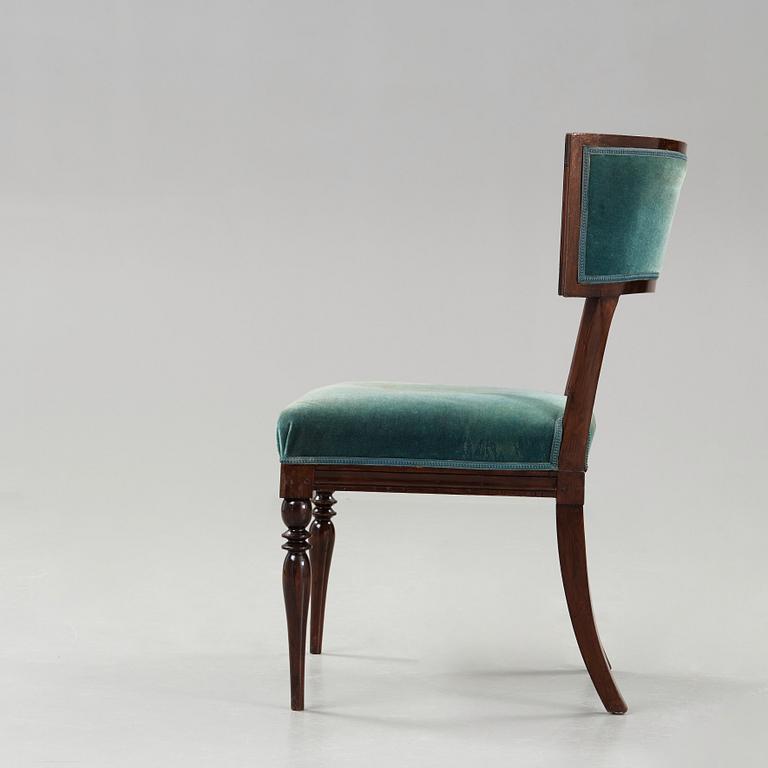 A Swedish Klismos chair, circa 1800.