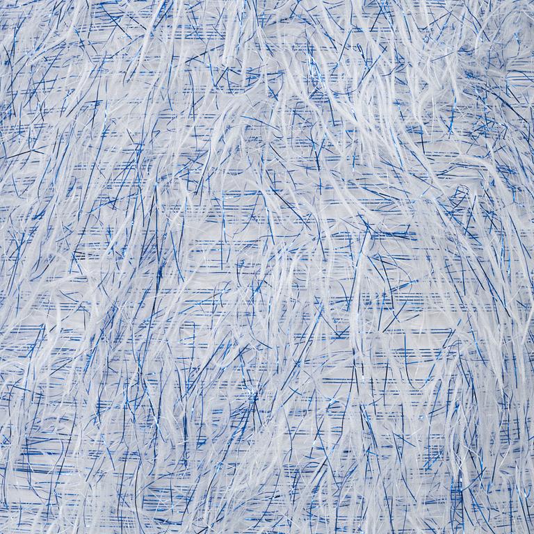 Chanel, dress, a white and blue metallic dress, size 34.