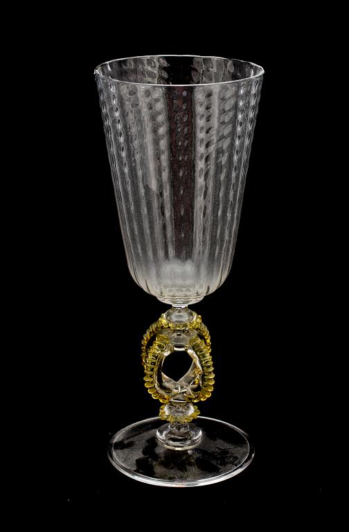 POKAL, glas. Möjligen Venini, Italien, 1800-talets slut.