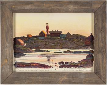 ROLAND SVENSSON, colour lithograph. Signed and numbered 1:sta p.t - 22.11.1974,