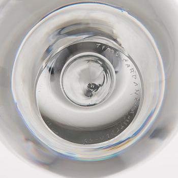 TIMO SARPANEVA, glasskulptur, 'Tåren 3575', signerad Timo Sarpaneva, Iittala -55.