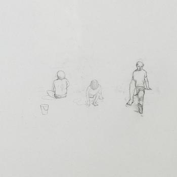 Patrick Nilsson, blyerts på papper, signerad, utförd 2003.