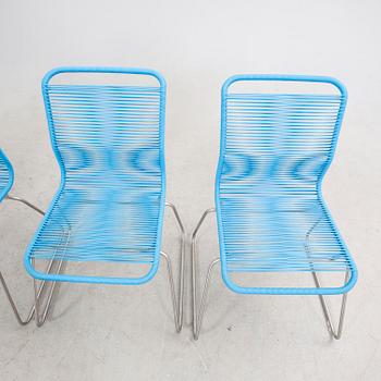 Verner Panton, stolar, 4 st, "Panton One", Montana, Danmark.