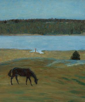 Richard Bergh, "Sommarnatt vid Ösbyholm i Uppland. Månuppgång”.