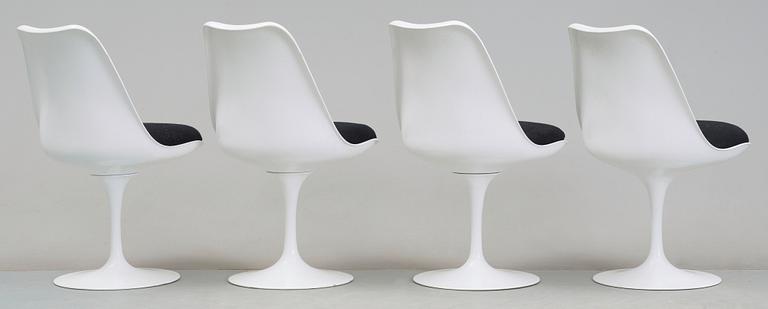A set of four Eero Saarinen 'Tulip' chairs, Knoll International, USA.
