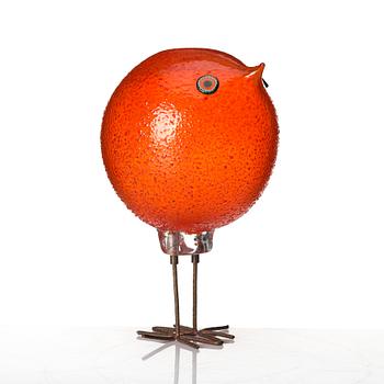 Alessandro Pianon, a 'Pulcino' glass sculpture of a bird, Vistosi, Murano Italien 1960-tal.