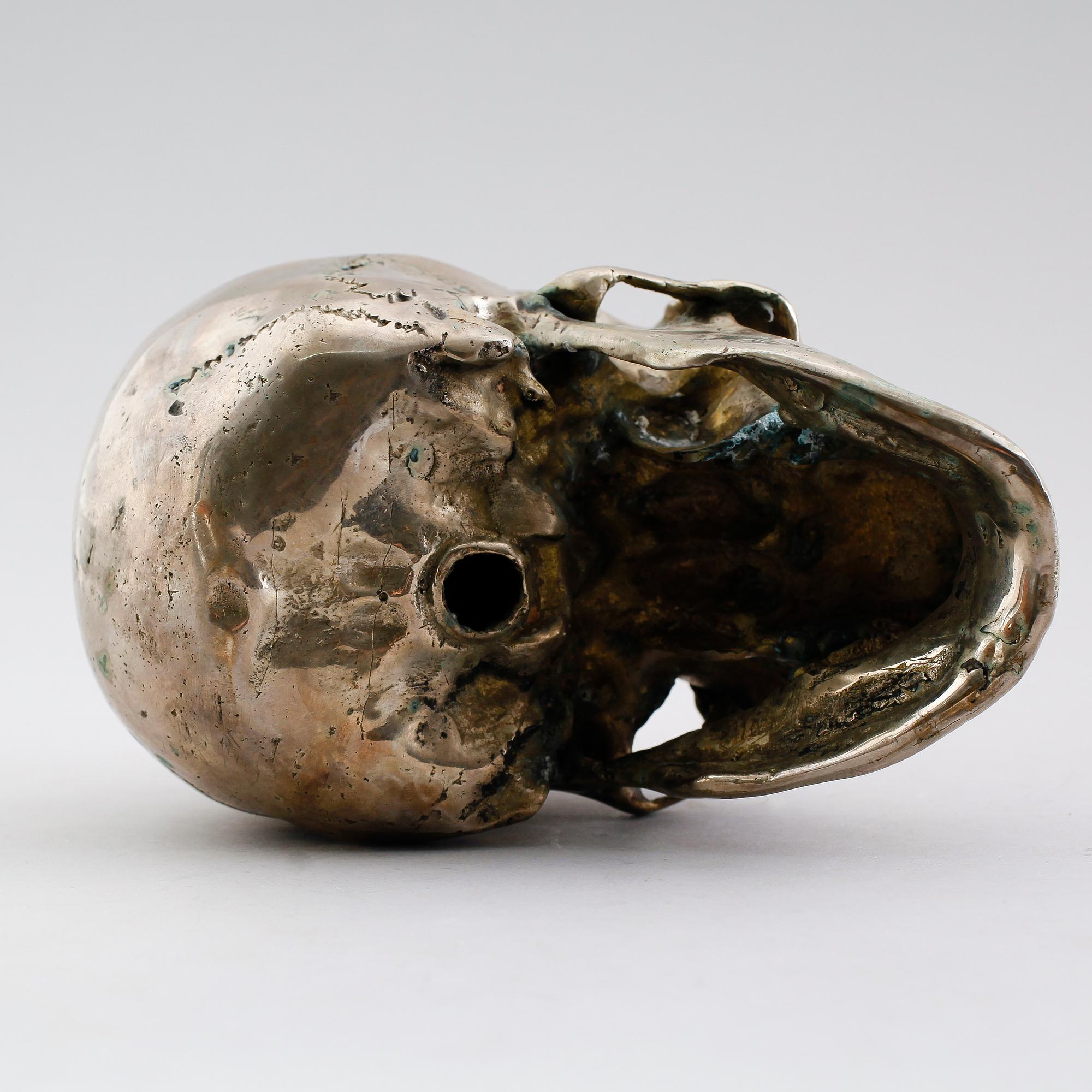 SKULPTUR, försilvrad mässing, sent 1900-tal.