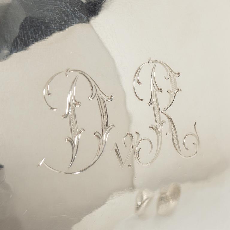 Georg Jensen, a set of four pieces tea and coffee service, sterling silver, design Johan Rohde, 533 and 787, Copenhagen.