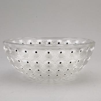 A 'Nemours' glass bowl, Lalique, France.