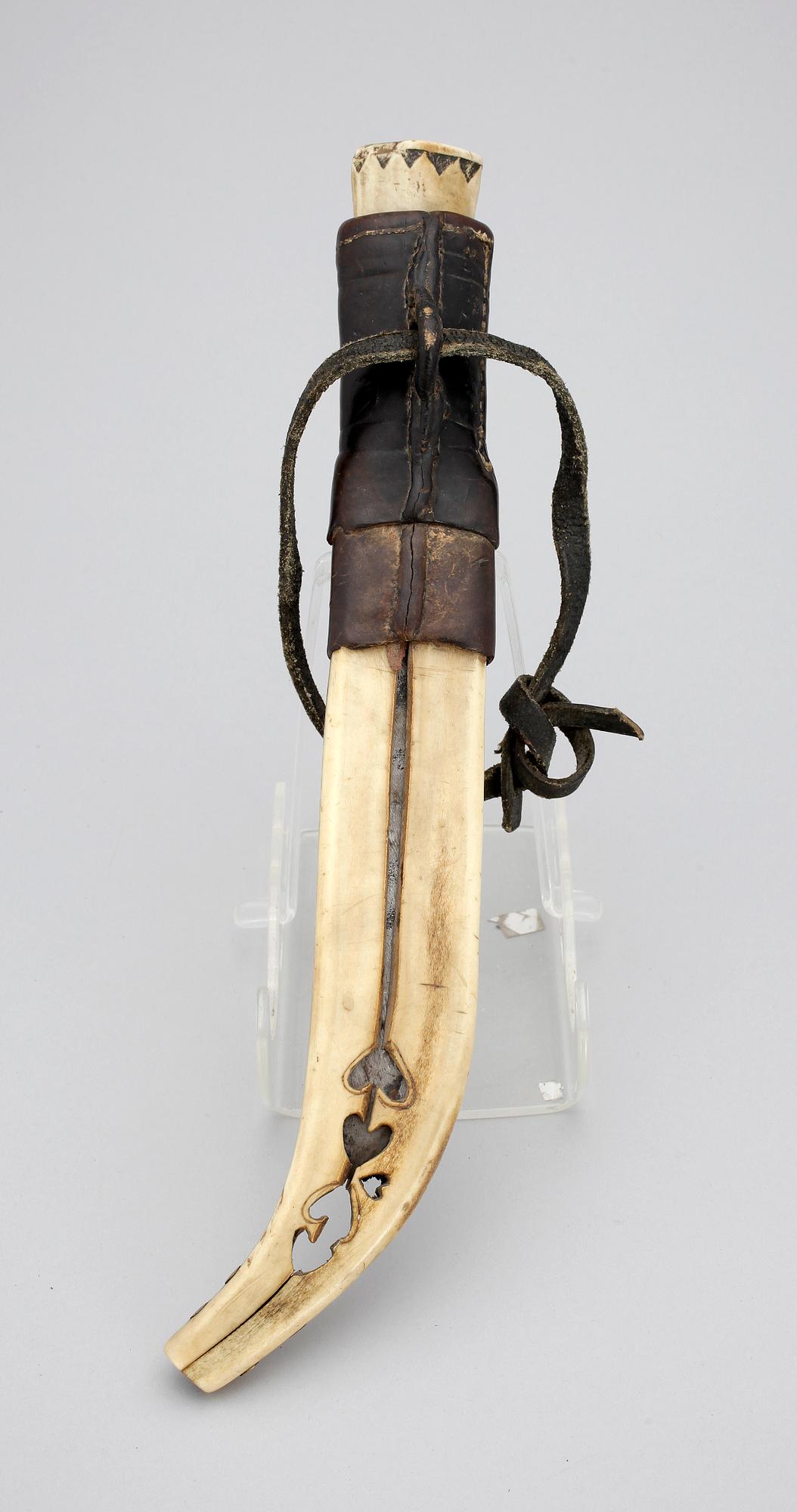 BRUKSKNIV, samisk, sign P.P.S., enl uppgift Finland, 1800-tal.