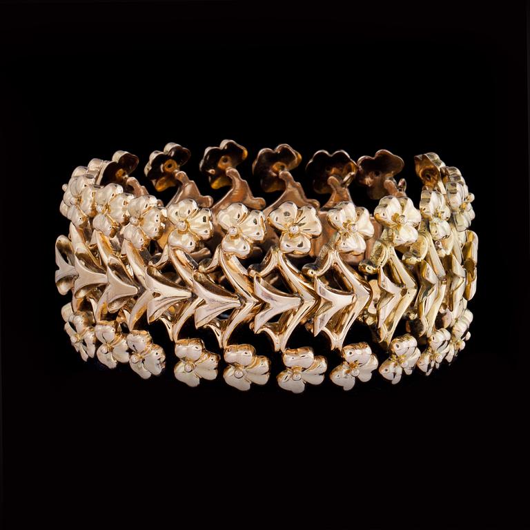 ARMBAND, 18k guld. Vikt ca 59 g.