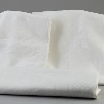 SIGNE SOHLMAN, after, 3 tabelcloths,  Linen damask. Early 20th century.
