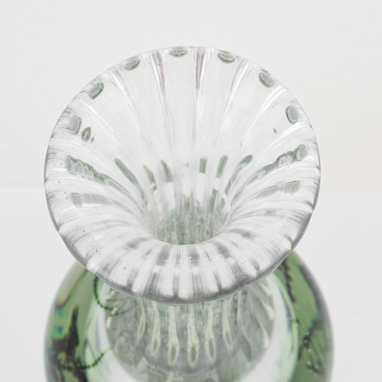 Edward Hald, a graal glass vase, Orrefors, Sweden, signed.