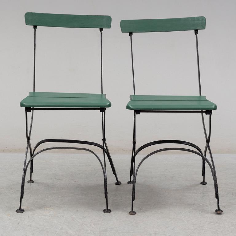 TRÄDGÅRDSGRUPP, 5 delar, bl a "Bryggeristol", Grythyttan, 1900-talets första hälft.