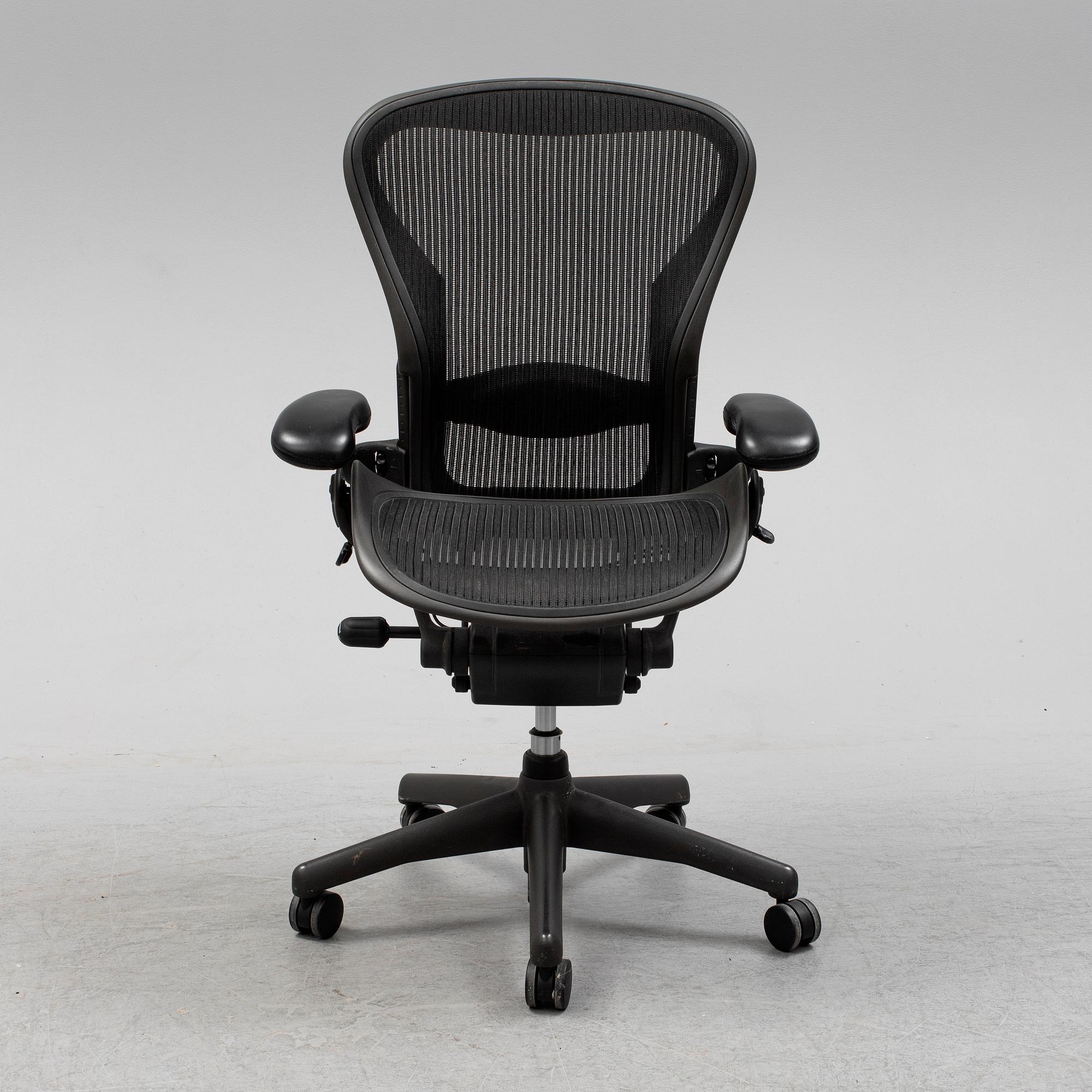 A 'Aeron' office chair by Herman Miller.