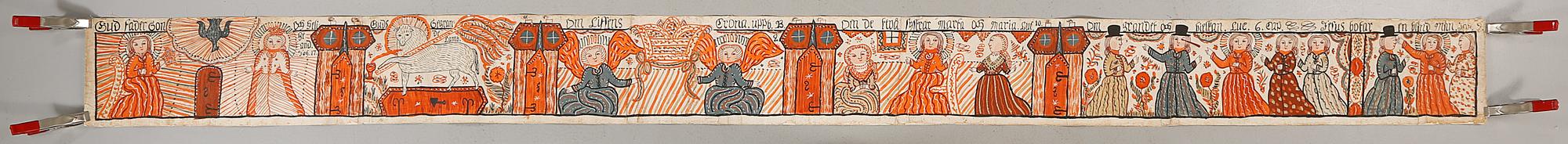 BONADSMÅLNING, troligen Småland, 1800-talets första hälft.