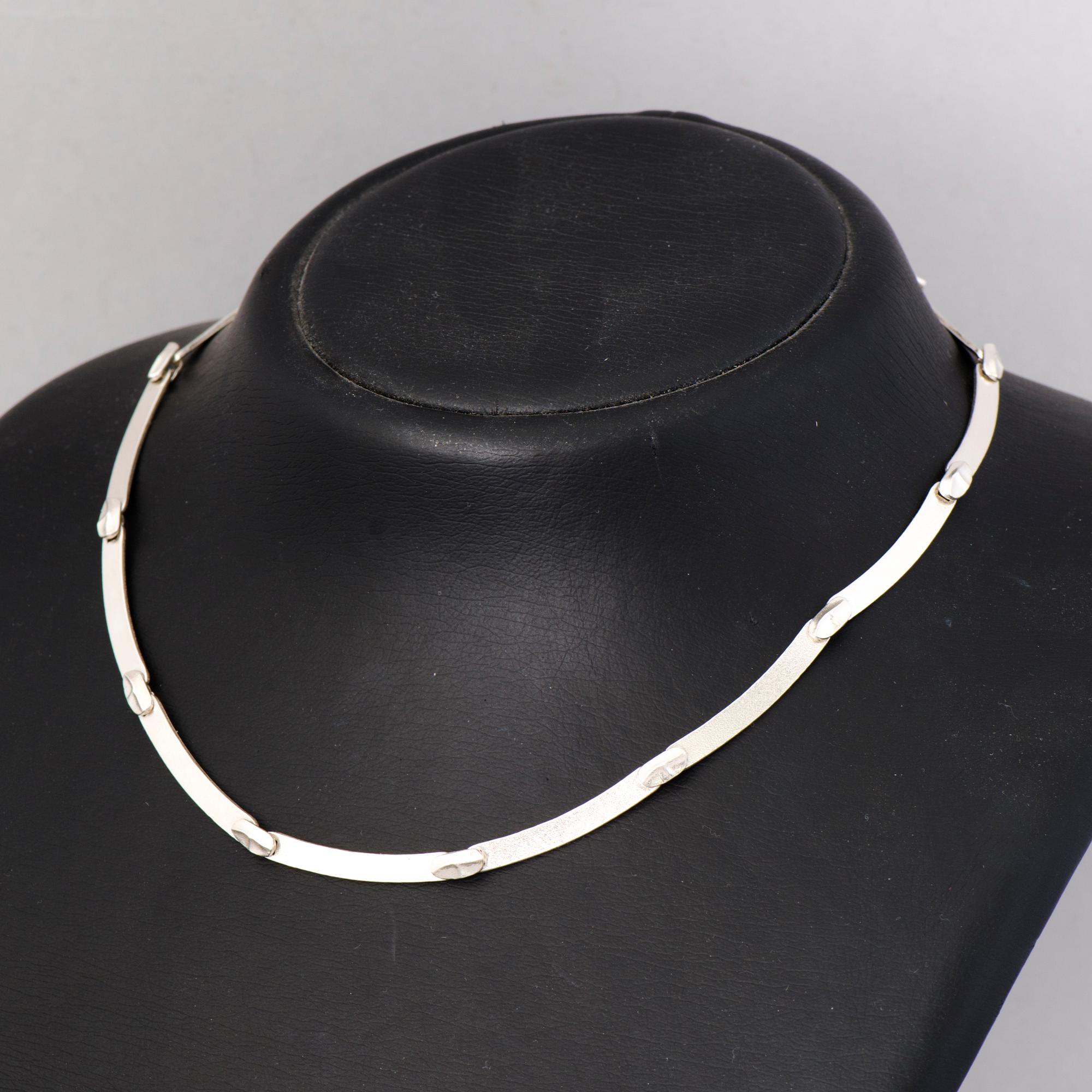 NECKLACES, 4 pcs, silver. Lapponia 1978-91.