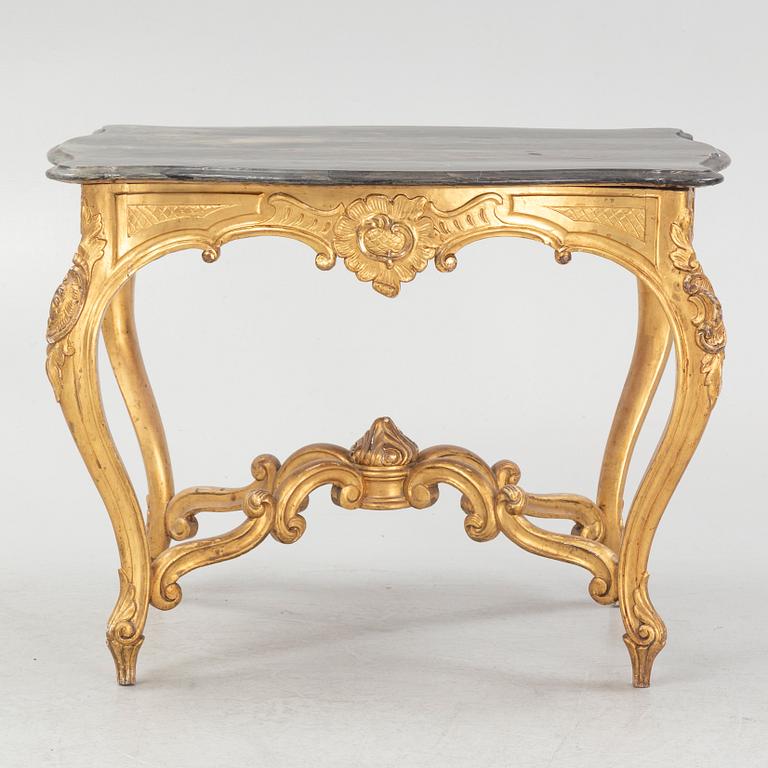 Salon table, Rococo style, circa mid-20th century.