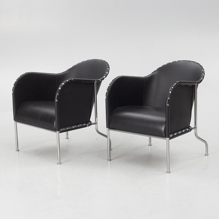 Mats Theselius, a pair of  "Bruno" lounge chairs, Källemo.
