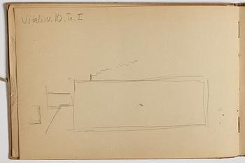 GÖSTA ADRIAN-NILSSON, sketchpad, 1920/30's, by the artist's own hand inscribed GAN with indian ink on the cover.