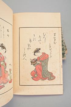 BÖCKER, fem band, efter Harunobu Suzuki, 1900-tal.