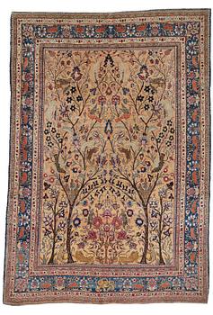 276. Matto, an antique/a semi-antique Tabriz figural, ca 297,5-302 x 206,5-211 cm, signerad Sherkate Bargh.