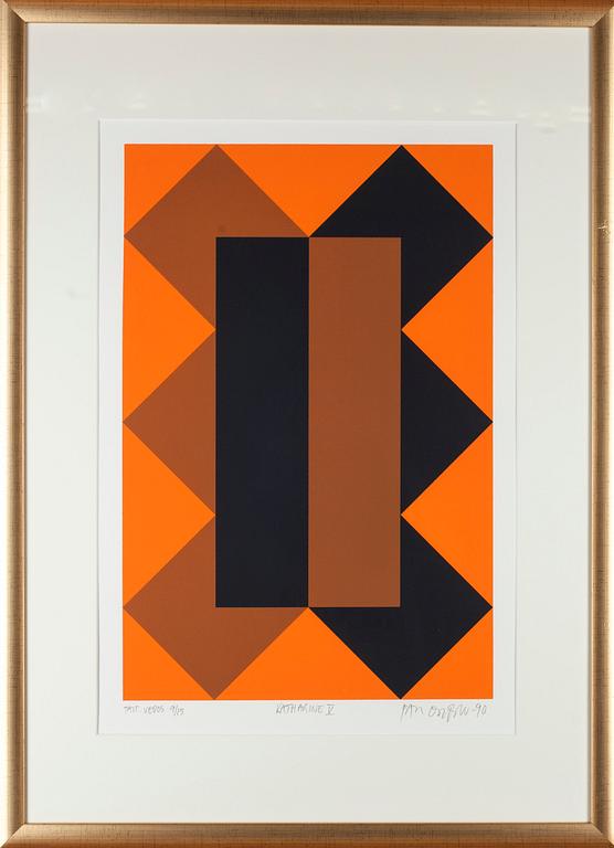PAUL OSIPOW, serigrafi, signerad och daterad -90, numrerad Tait. vedos 9/15.