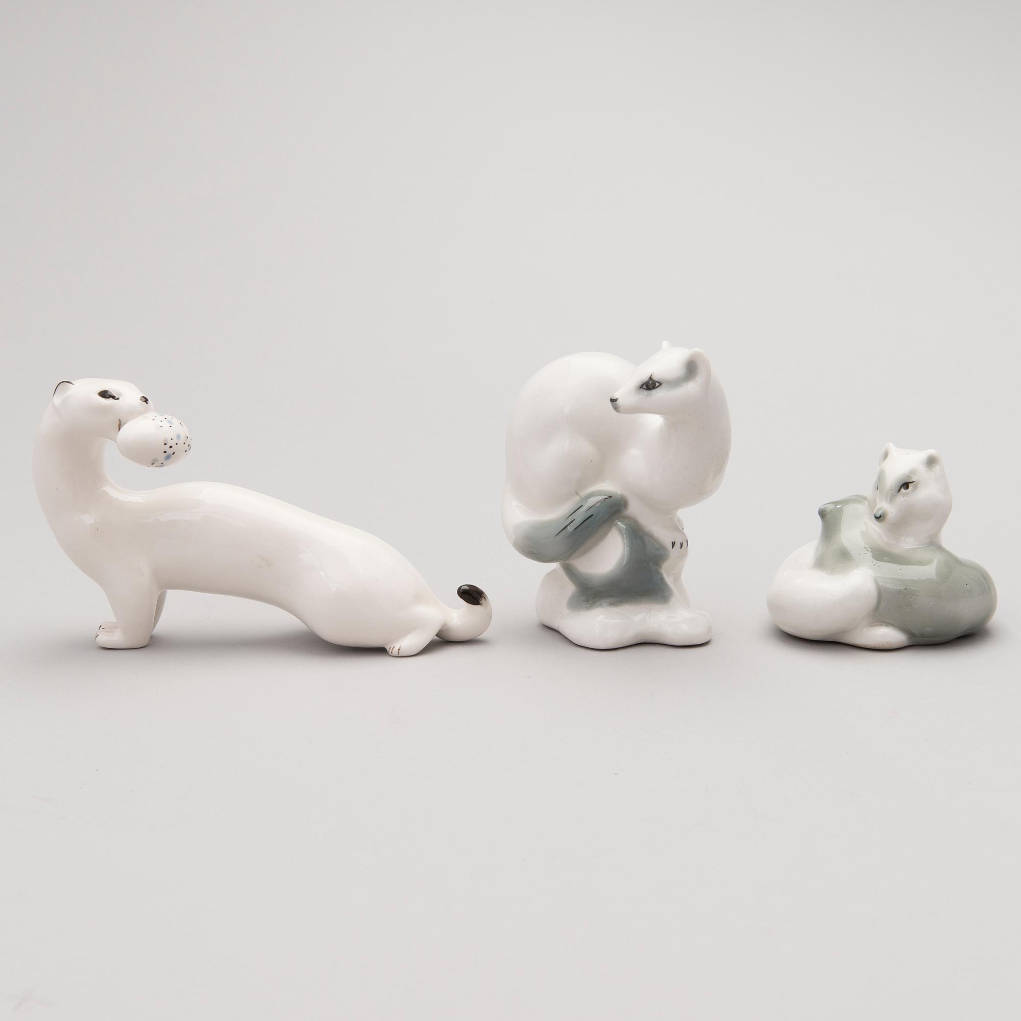 12 Lomonosov porcelain figurines, Russia and USSR, the latter half of the 20th century.