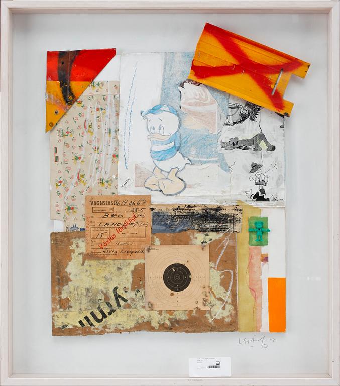 LASSE ÅBERG, collage, sign o dat -97.