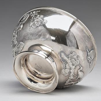 SKÅL, silver. Kina, Shanghai, 1900-talets början.
