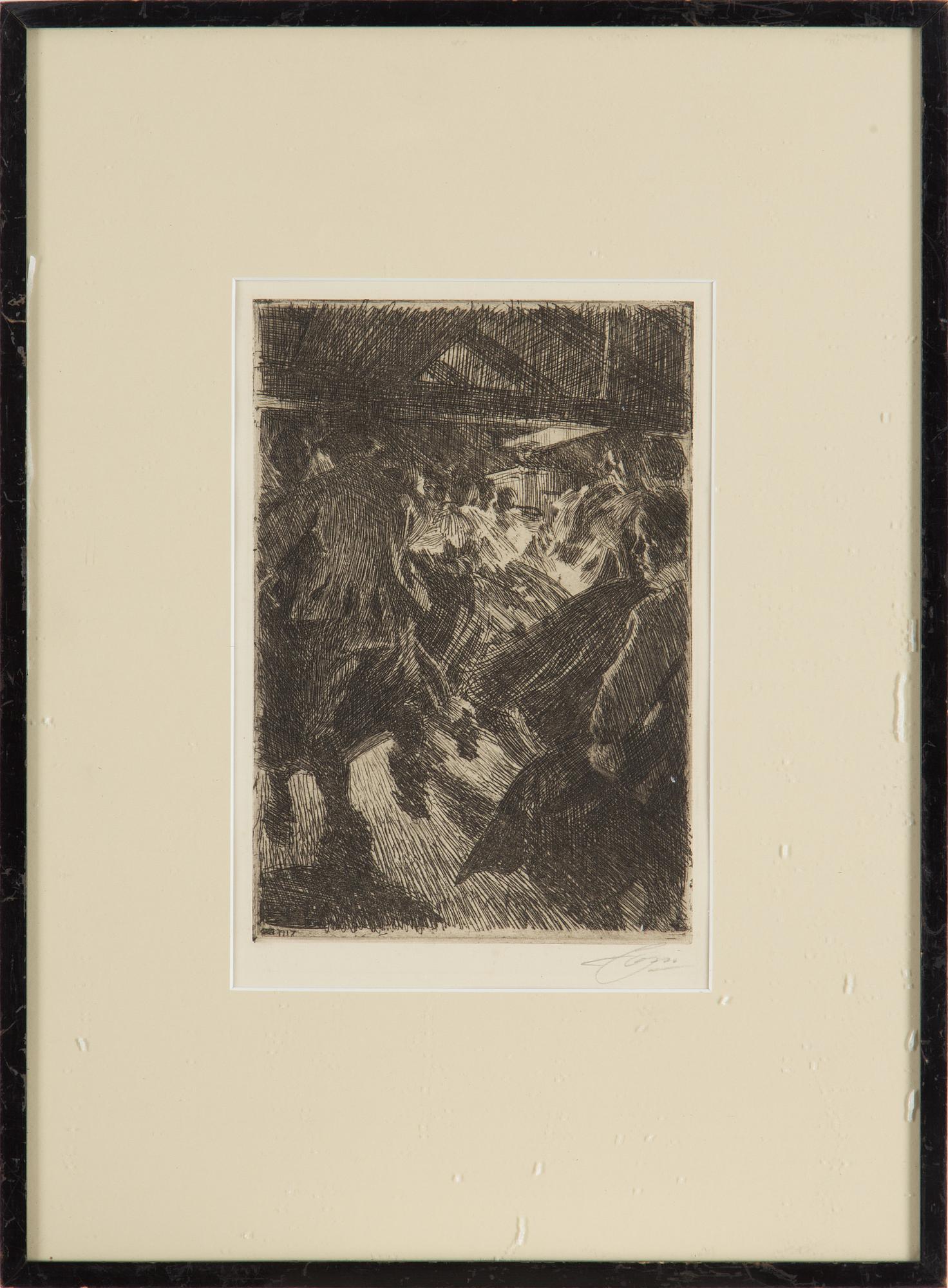 ANDERS ZORN,  etsning, 1917, signerad Zorn med blyerts.