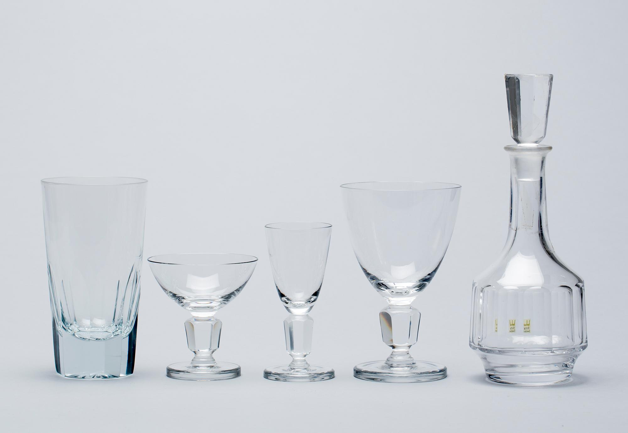 GLASSERVIS, 49 delar, Kosta. 1900-talets andra hälft.