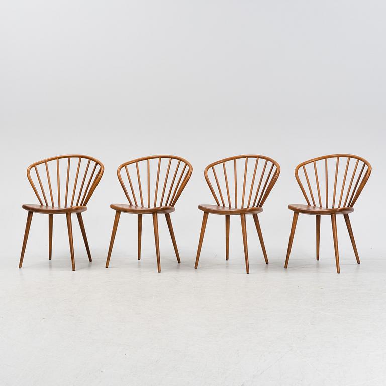 A set of four stained oak 'Miss Holly' chairs by Jonas Lindvall for Stolab, daterade 2019.