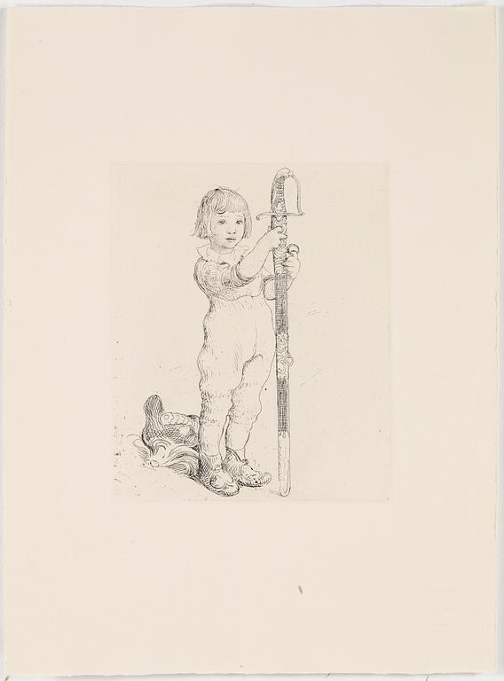 CARL LARSSON, 6 st, gravyrer, Uppsala 1983.